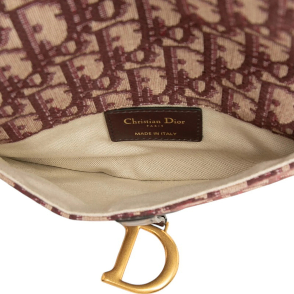 Christian Dior Dior Oblique Trotter Saddle Body Bag Waist Belt Wine Red Beige... - Picture 4 of 6